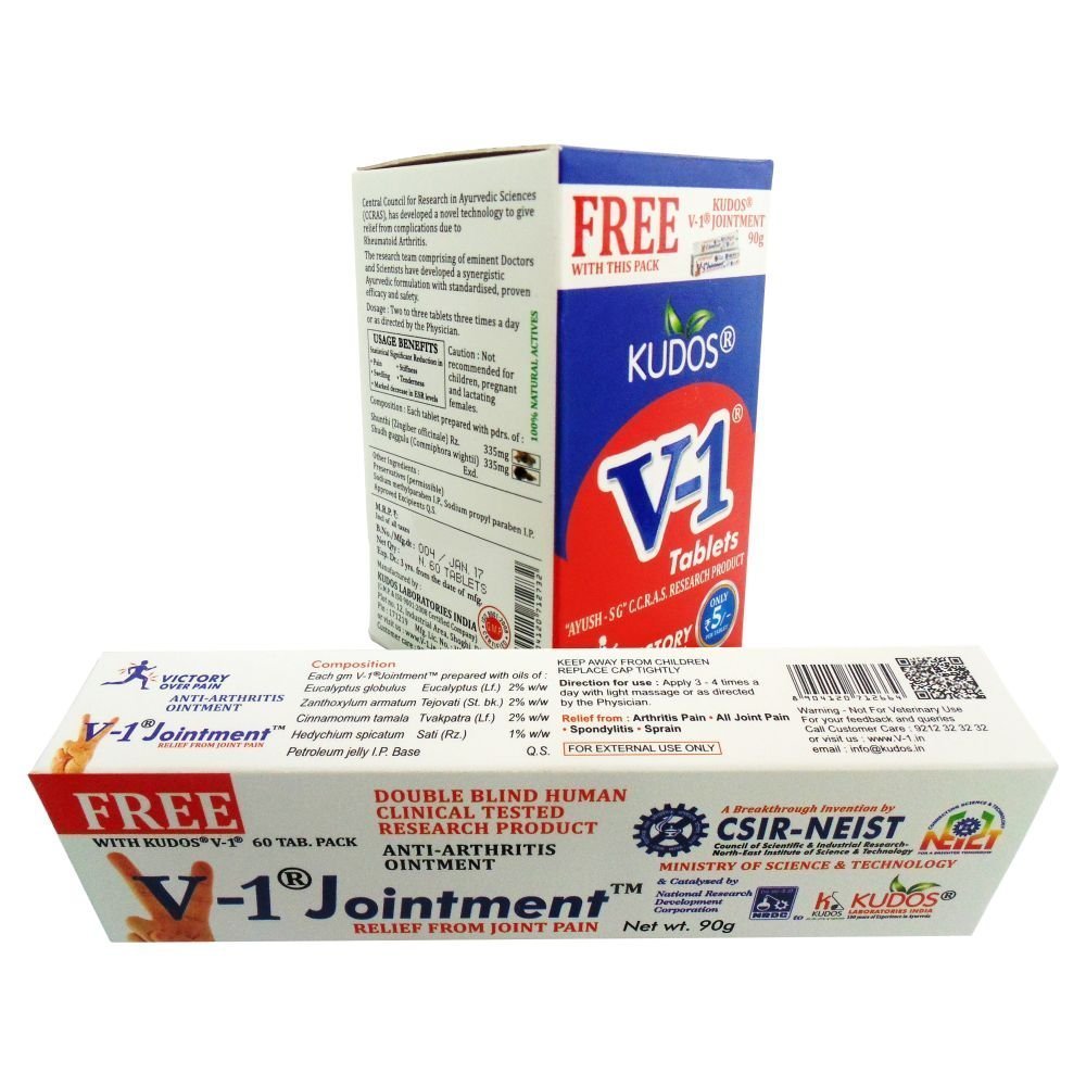 Kudos V-1 Tablets Get One & Jointment - 90G Free (1 By DUCUNT INDIA