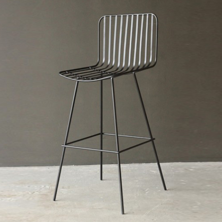 Nero Black Metal Bar Chair