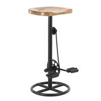 Atalla Industrial Pedal Gears 32 Bar Stool