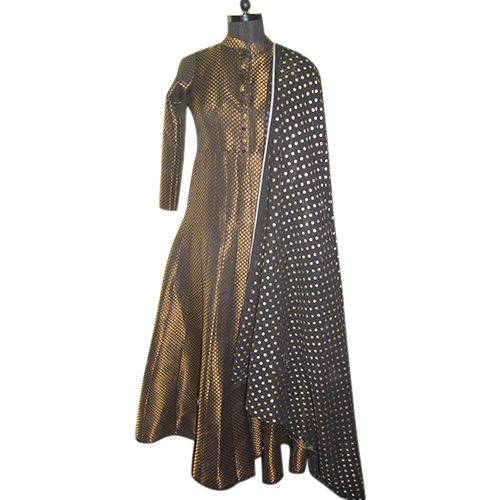 Golden Anarkali Suit