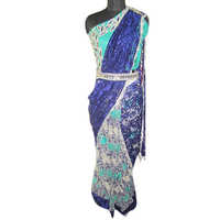 Multi Color Blue Designer Sarees