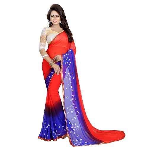New Bandhani Chiffon Saree