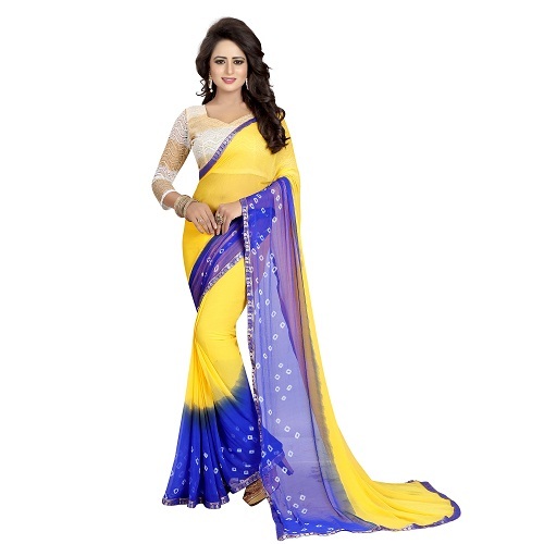 New Bandhani Chiffon Saree