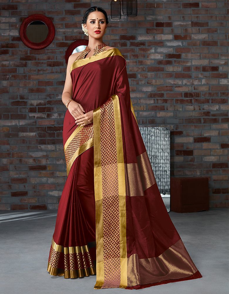Fancy Printed Cotton Silk Saree