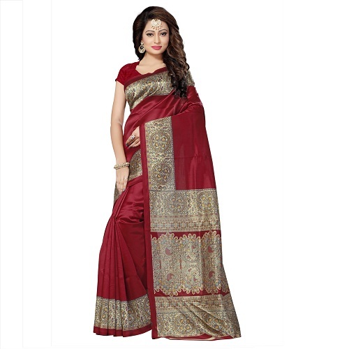 Fancy Print Mysore Silk Saree