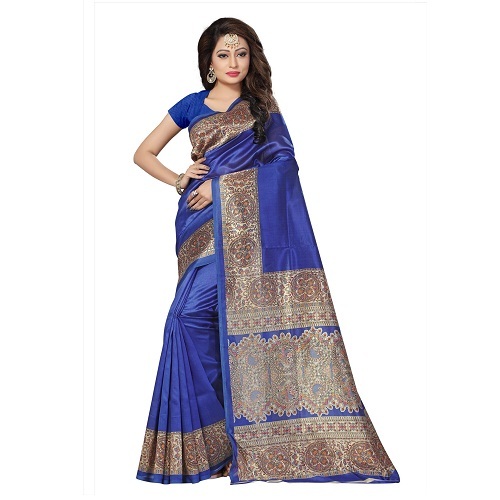 Fancy Print Mysore Silk Saree