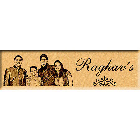 Personalized Photo Name Plate or Door Sign (9 x3 inches)