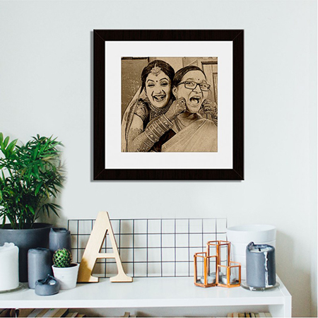 Personalized Wooden Wall Hanging Photo Frame