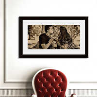 Personalized Wooden Wall Hanging Photo Frame (51cm X 30cm)
