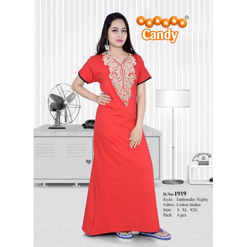 Ladies Embroidered Nighty