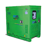 5 KVA 12.5KVA Slim Power Generator - Liquid Cooled, Green, 1500 kg | Electric Start, Low Noise, 3 Phase Output, 200 L Fuel Tank