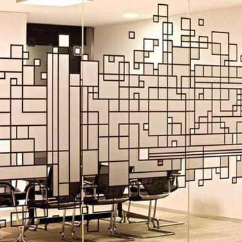Mondrian Stained C Panel - Laminated Glass, Solid Structure | Transparent Polished Finish, 10-25mm Thickness, Ideal for Home and Office Use
