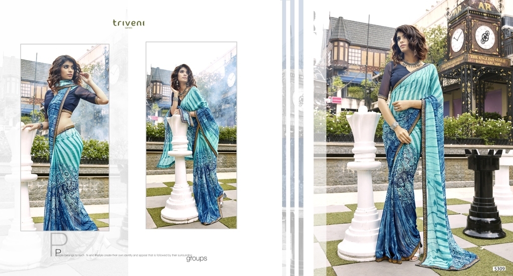 Georgette printed sarees online