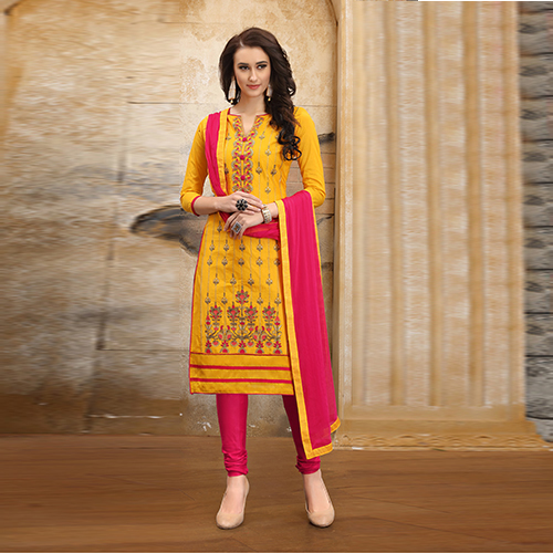 Mustard & Pink Traditional Salwar Kameez