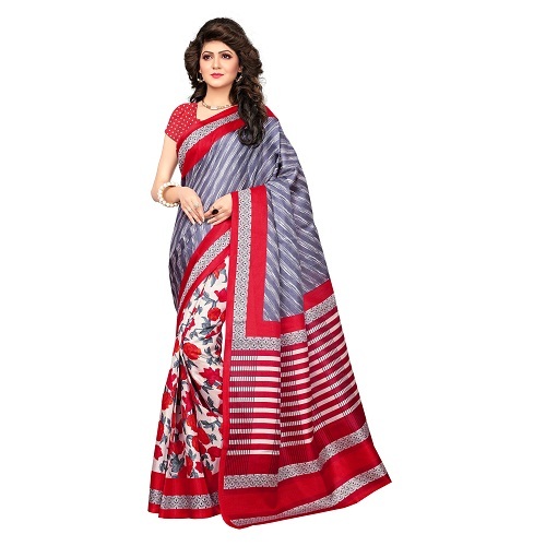 Jute Silk printed sarees