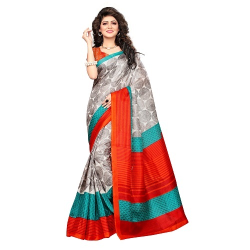 Jute Silk printed sarees