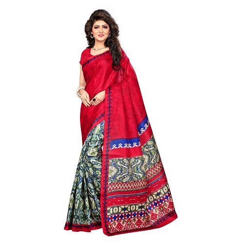 Jute Silk printed sarees