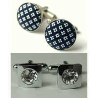 Cufflinks Cuff links Fabric Inlaid
