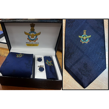 Woven Neck Tie Cufflinks Customized Gift Set