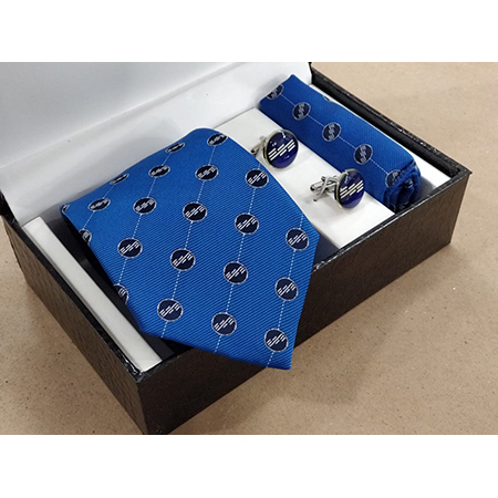 Uniform neck tie cufflinks set