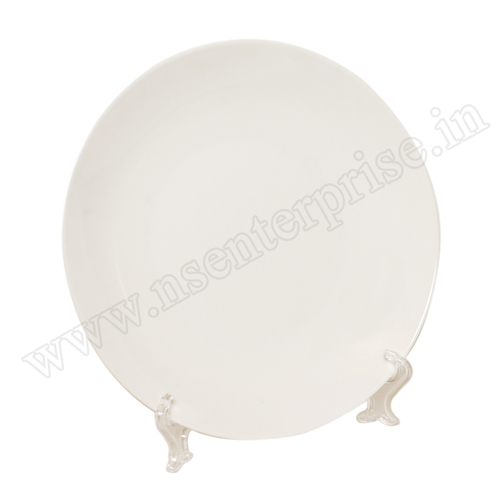 6" White Plate - Ceramic Material, Round Shape | Durable Design, Versatile Use for Dining & Serving