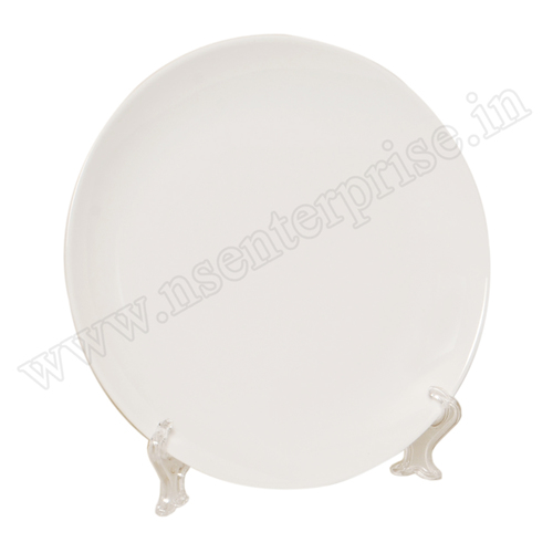 7" White Plate - Ceramic, 7" Size, Round Shape | Elegant Design, Versatile Use for Dining and Serving