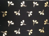 Foil print faether crepe black