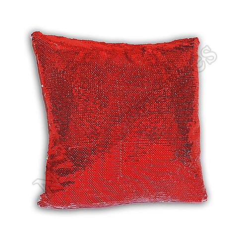 MAGIC PILLOW - Flannel, 40.00 x 40.00 x 2.00 cm / 15.75 x 15.75 x 0.79 inches, Red - Natural, Comfortable, Durable, Easy Zipper Closure, Decorative Throw Pillow Case