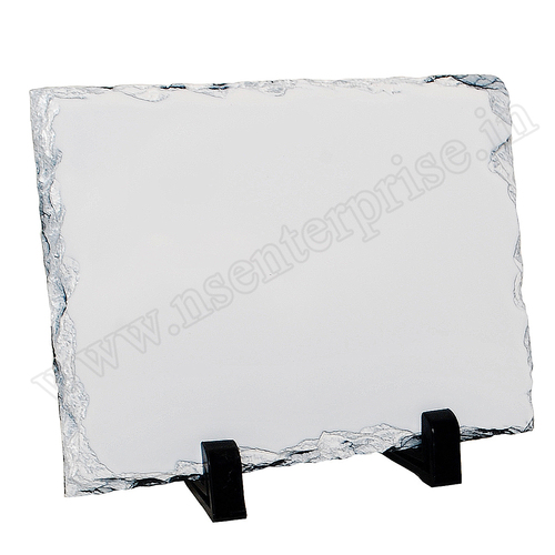 SH-03 Rock Frame - White Stone, 20x15x0.9cm | Personalized Gift, Rectangle Shape, Ideal for Customization