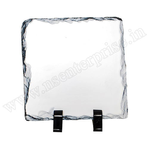 SH-19 Rock Frame - Stone Material, 15x15x0.9cm Size, White Color - Ideal for Personalised Gifts