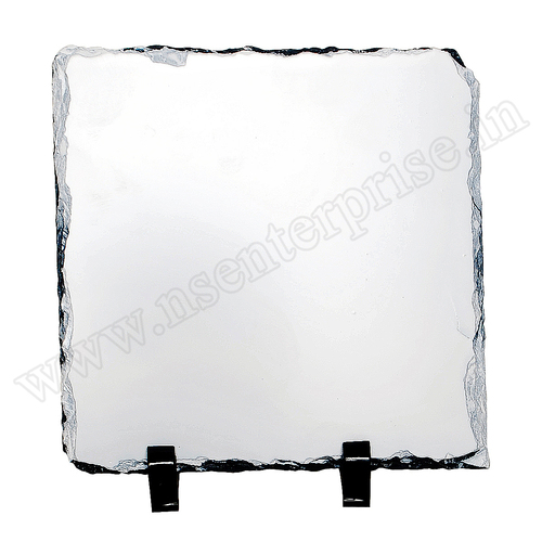 SH-25 Rock Frame - Stone Material, 20x20x0.09cm Size, Square Shape | White Color, Ideal for Personalised Gifts