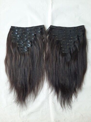 Raw Straight Clip In Human hair extensions