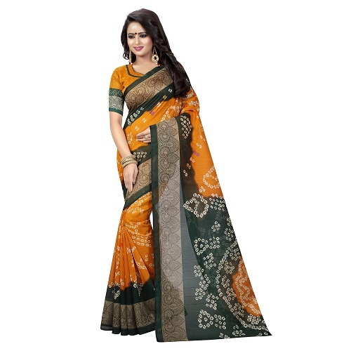 Bhagalpuri Silk Bandhani Saree