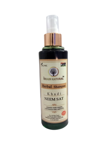 Khadi Natural Neem Sat Herbal Shampoo 210 ml - SLS/Paraben Free