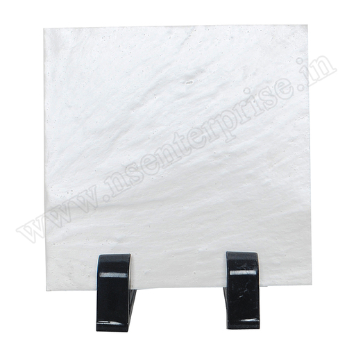 SH-41 Rock Frame - Stone, 10x10x0.4cm , Square Shape, White Color | Ideal for Personalised Gifts