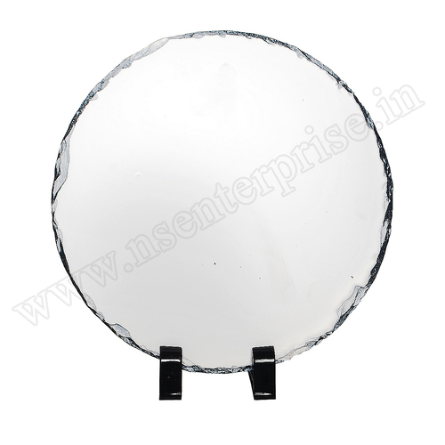SH-57 Rock Frame - Stone Material, 18x18cm Size, Round Shape | White Color, Ideal for Personalised Gifts