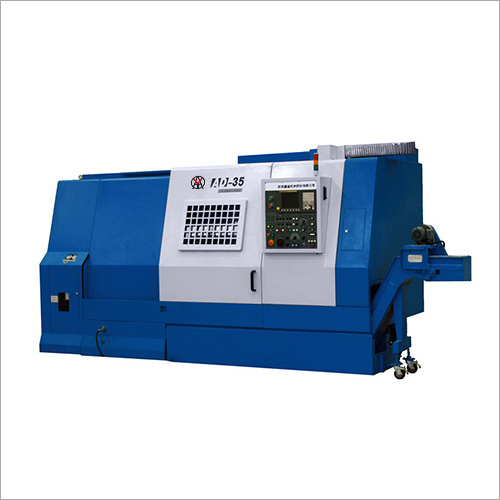 Horizontal Blue Color Slant Bed Cnc Lathe