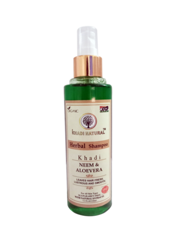 Neem Aloevera Herbal Shampoo - 210 ml, SLS/Paraben Free | Deep Cleanses Scalp Impurities with Neem, Aloevera, Green Tea & Herbal Extracts
