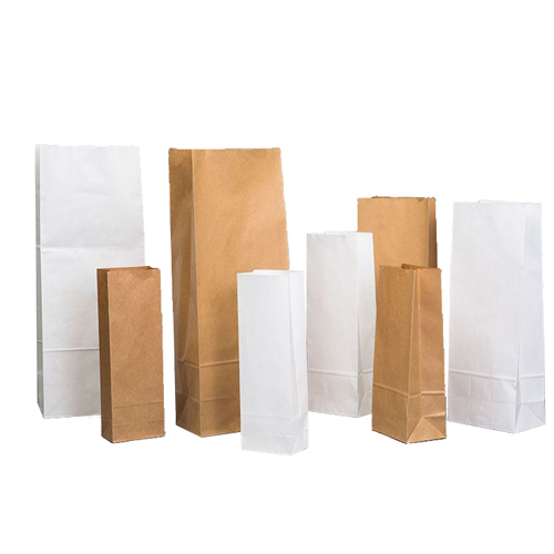 Unlined Block Bottom Paper Bags