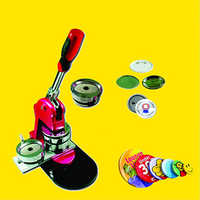 Badge Making Machine - Metal & Plastic, Variable Sizes, Red Color | Durable Design, Easy Operation, Fast Production, Versatile Designs