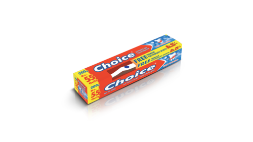 All Choice Toothpaste - Calcium Carbonate, 200g | Unique Fresh Breath, Complete Protection from Germs & Tartar, Soft Mint Flavor