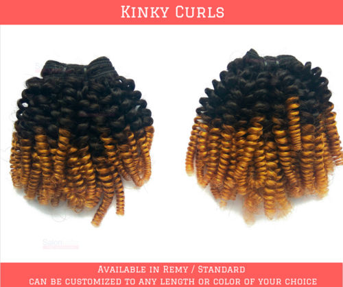 Colored Kinky Curls Hair Grade: Remy Hair