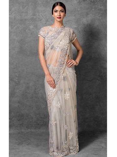 White Designer Saree