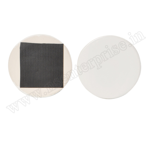 Ceramic Fridge Magnet - Round Shape, White Ceramic Material | Durable and Eye-Catching Design