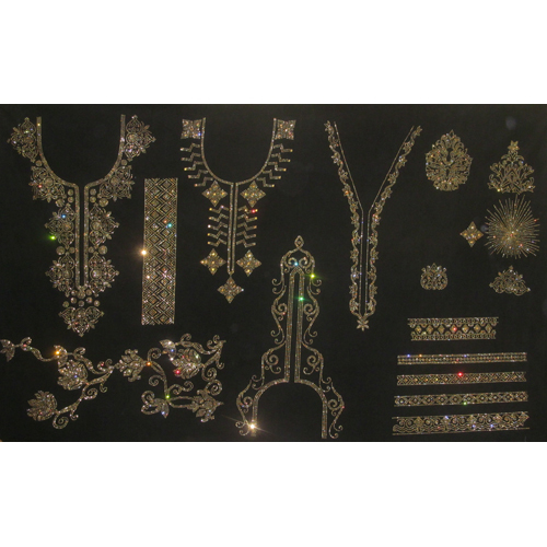 Neck Line Swaroski Embroidery Work