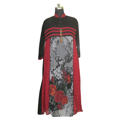Ladies Printed Georgette Gown