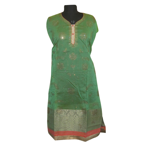 Ladies Chanderi Suit Swarovski