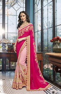 Stone Work Georgette Saree