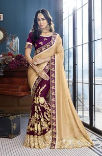 Stone Work Georgette Saree
