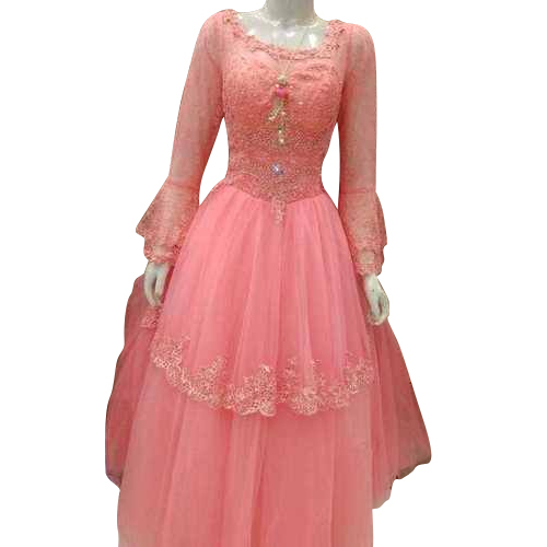 Long Gown - Lustrous Fabric, Wide Flair Design with Intricate Embroidery | Eye-Catchy, Comfortable, Soft Texture for Elegant Occasions
